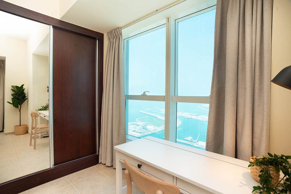 kennedy towers dubai marina elite residence bedroom 1 view