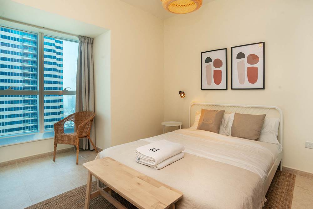 kennedy towers dubai marina elite residence bedroom 2 view